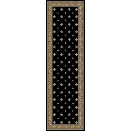 CONCORD GLOBAL TRADING Area Rugs, 2 Ft. 7 In. X 4 Ft. 1 In. Ankara Pin Dot - Black 63033